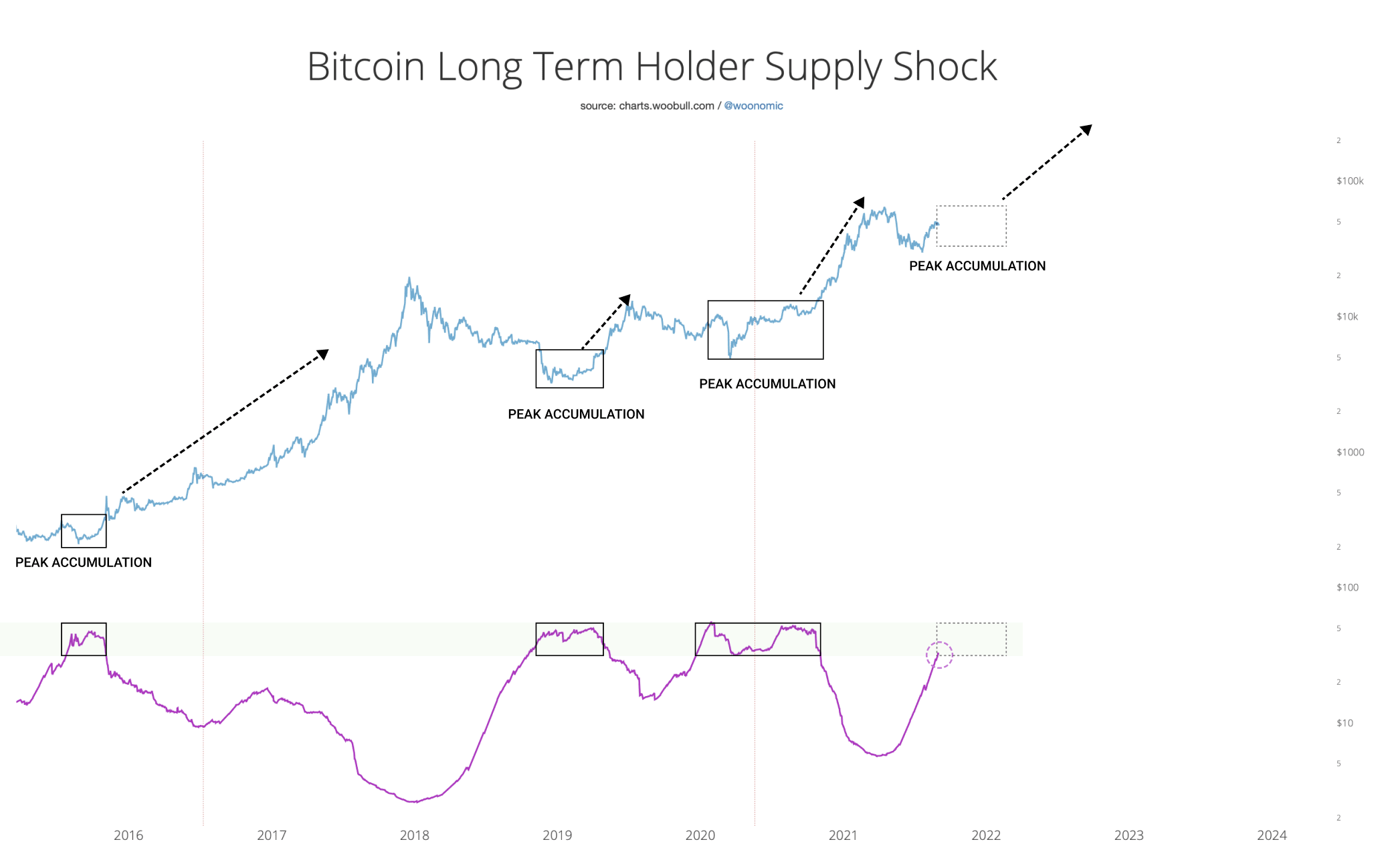 BTC supply shock model 